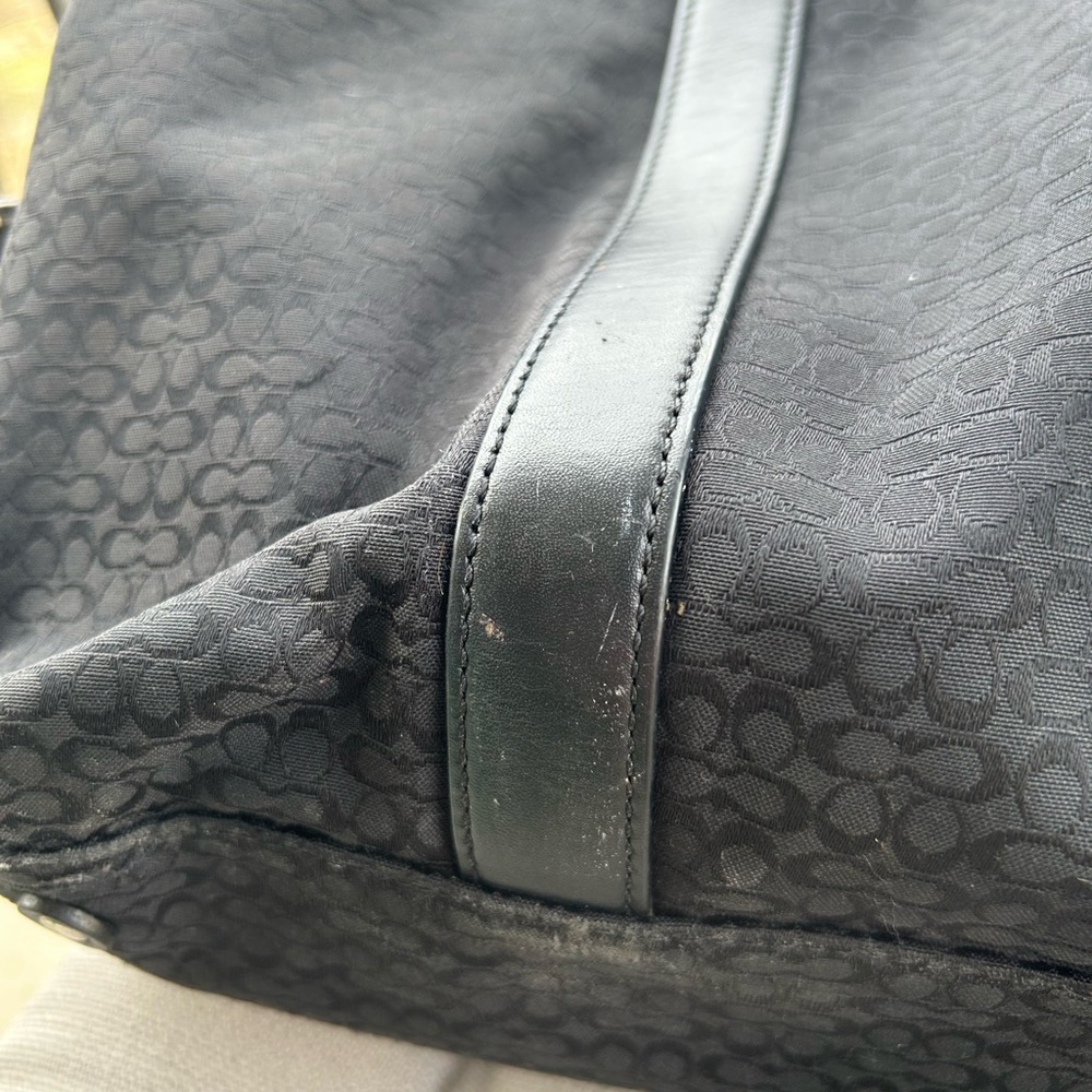 Coach❤️Hampton Black Signature Monogram X-Large Tote/Laptop Bag - Picture 15 of 15